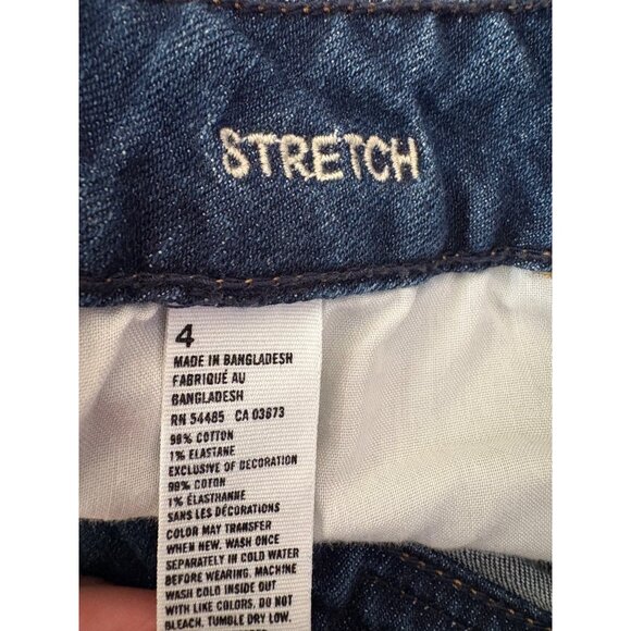 AMERICAN EAGLE WOMENS STRETCH JEAN DENIM BLUE SHORTS SIZE 4 - Picture 5 of 7